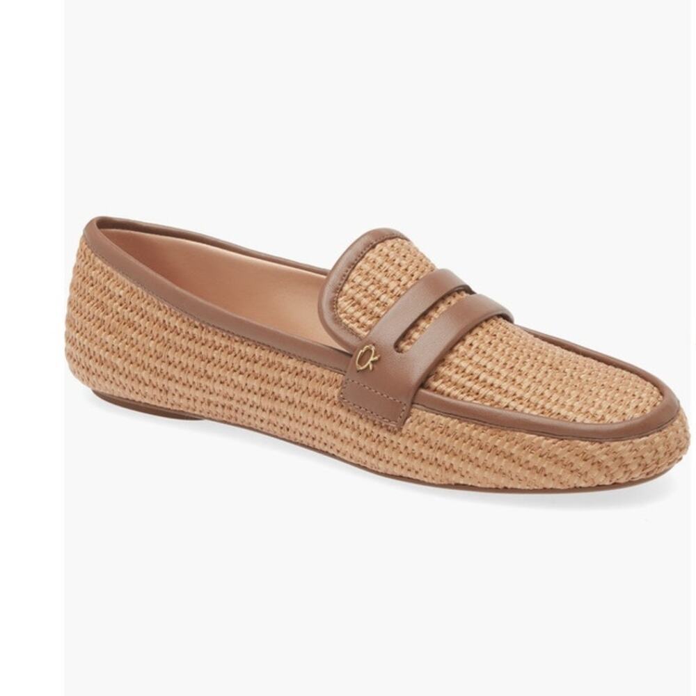 Giovanni Rossi Marbella raffia penny beige woven loafer size 8/38 - Picture 5 of 16